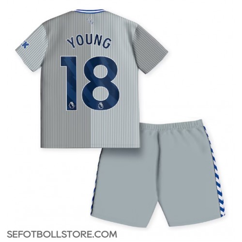 Everton Ashley Young #18 Replika babykläder Tredjeställ Barn 2023-24 Kortärmad (+ korta byxor)